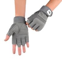 Vintage Racing Gloves Anti-Slip Half Finger Gloves Retro Motorcycle Gloves  Women Men L pilka
