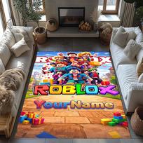 Roblox 81 Customize Text Area Rug Design for Foyer Dining Room Study room Game Room Anti-slip Rug Decorate Offices Perfect Gift for Friends & Family 60cmx90cm