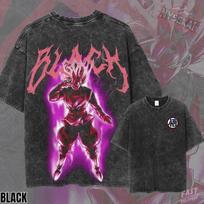 Vintage Washed Anime Tshirt Goku Black Oversized Graphic Tee L pink