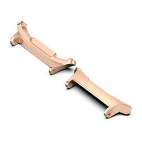 2 vnt. laikrodžio juostos jungties metalinis apyrankės adapteris, skirtas „Samsung Galaxy Watch Ultra 47mm“ rožinio aukso spalvos
