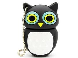 USB laikmena Usb atmintinė 128gb pelėda ruda rožinė juoda mėlyna