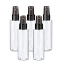 Bespalvis 100 ml PET buteliukas su juodu purkštuvu, 5 vnt. rinkinys