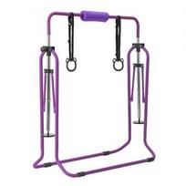 Vaikiškas gimnastikos skersinis QT1893C su kilimėliu 150x108x135 cm violetinis
