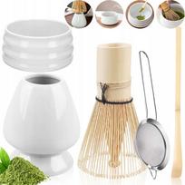Matcha arbatos rinkinys 5 vnt. su bambukiniu šluotele, dubenėliu ir šaukšteliu