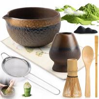 Matcha arbatos ruošimo rinkinys 8 viename su dubenėliu ir bambukiniais priedais