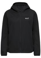 JACK WOLFSKIN Laisvalaikio striukė 'WINDHAIN 2' juoda / balta