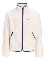 JACK & JONES Flisinis džemperis 'JWHNORREBRO' tamsiai mėlyna / balta