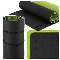 Storas neslystantis treniruočių kilimėlis jogai ir fitnesui „Scoopes Balance 10“, TPE, 183 × 61 cm