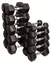 Šešiakampių hantelių rinkinys STRONGMAN (2x1-10kg)