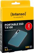 Išorinis diskas Intenso TX100, SSD, 2 TB, mėlyna sp.
