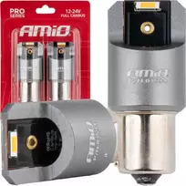 LED lemputės „Full Canbus Pro py21w“ 2x1860 SMD oranžinės 12v 24v amio-03594