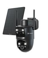 Kameros su Saulės Baterijomis COCOCAM, 2K, Dvigubas objektyvas, 360°, IP66, SIM card, 10 000 mAh, Juoda