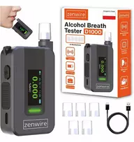 Alkotesteris Alkomat Zenwire Alkomat Policyjny Elektrochemiczny AI Bezustnikowy Profesjonalny 6x Ustniki Zenwire D1000