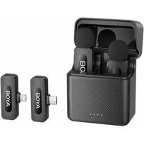 BOYA Microphone Wireless BY-V3 Combo 2.4GHz, with 2 transmitters and 2 receivers (Type-C and Lightning) Black EU | BY-V3 Combo | 6977490710013