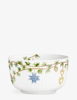 Kähler - Hammershøi Christmas Bowl Ø12 Cm White W. Deco - Dekoratyvinė lėkštė - Marga / raštuota