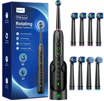 YTEATH PRO elektrinis dantų šepetėlis su 8 galvutėmis, 5 režimais ir 3 intensyvumo lygiais Y10W