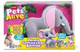 *****ZURU Pets Alive Mama dramblys su mažyliais funk 9570