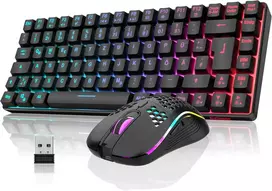 Klaviatūra RedThunder belaidis žaidimų klaviatūros ir pelės rinkinys 2,4 GHz QWERTZ, 85 klavišai, K84