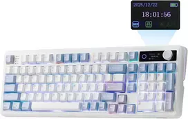 Epomaker TH99 PRO belaidė mechaninė klaviatūra, 96% išdėstymas, RGB, 10000 mAh, su ekranu ir ratuku