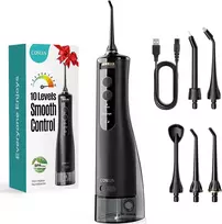 COSLUS belaidis burnos irigatorius 300 ml, IPX7, 10 lygių, įkraunamas USB E40