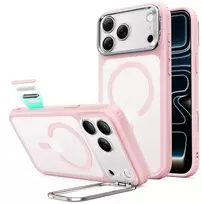 Dėklas ESR CLASSIC HYBRID KICKSTAND MAGSAFE IPHONE 17 PRO / 18 PRO ŠERKŠTAS BURBULIŲ GUMOS ROŽINIS