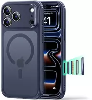 ESR Classic Hybrid MagSafe dėklas iPhone 18 Pro / 17 Pro – matinis mėlynas mėlyna