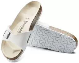 Moteriškos šlepetės Birkenstock Madrid Birko-Flor, baltos