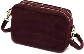 Skórzana listonoszka Luka 25-011 CROCO na zamek