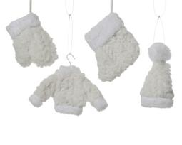 Pakabinama kalėdinė dekoracija FIGURES, baltos sp., 4 rūšių, 0,7 x 11 x 18 cm, 1 vnt