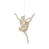 Pakabinama kalėdinė dekoracija BALLERINA, šampaninės sp., 15,5 x 9 x 2 cm