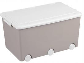 Žaislų dėžė su dangčiu ir ratukais Tega Baby, 60 l, 57 × 36 × 27 cm
