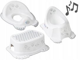 Tega Baby 3 viename naktipuodis su muzikine dėžute, tualeto sėdynė ir laiptelis