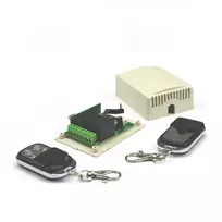 Elektrobim 2 kanalų relė 12-24VDC 433 Mhz su 2 valdymo pultais RCD-2C
