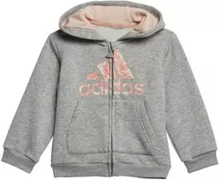 Adidas Sportinis Kostiumas Vaikams I Logo Fz Hd Fl Pilkas Heather / Haze Coral