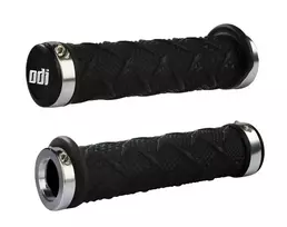 Vairo rankenėlės ODI X-Treme MTB Lock-On 130mm Bonus Pack Juodas/Sidabrinis