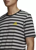 Adidas Marškinėliai Vyrams M Stripy Sj T Pilkas Juodas