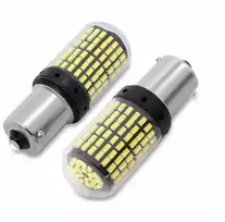 Amio Led lemputės P21W 144LED SMD 3014 BA15S CANBUS 1156 | Atbulinės eigos 2vnt.