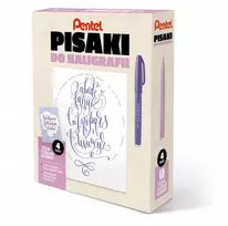 Tombow Pentel rinkinys kaligrafijai ir letteringui su 4 teptukiniais rašikliais