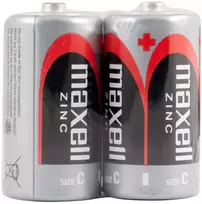 Baterija - Maxell R14 2TAC 1.5V Cinko-Anglies Baterijos 2-Pakuotė Juoda