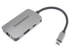 Premiumcord USB-C to HDMI + RJ45 + PD adapter, aluminum case