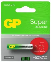 GP Battery GP Baterija Baterija - GP Super Alkaline LR03 5Bl 50% Daugiau Galios