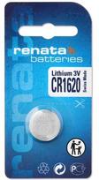Baterija - Renata CR1620 3V 68mAh Ličio Mygtukinis Elementas