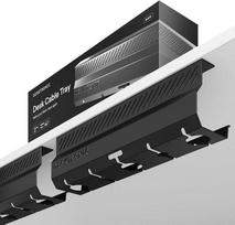 Desktronic Darbo stalo metalinis laidų laikiklis Juodas