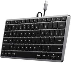 Klaviatūra Satechi Slim W1, Mini, Laidinis, USB, QWERTY, Aliuminis, Juoda