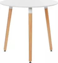 Beliani Valgomojo stalas BOMA baltas 80 cm