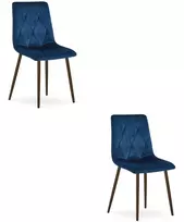 Leobert Kėdė LIBRA su veliūriniu apmušalu, tamsiai mėlyna, 87 cm, 2 vnt.