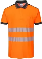 Gero matomumo Polo marškinėliai Portwest T180, Dydis: XS, Pw spalvos: Geltona/Juodas