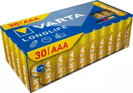 Baterijos - Varta Longlife AAA Baterijos, 30 Vnt.