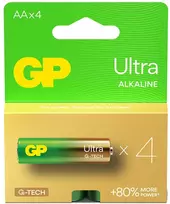 GP Battery Baterija - GP Ultra šarminės AA LR6 baterijos, 4 vnt.