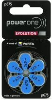 Baterijos – Varta 675 Power One Evolution, 1,45 V, Klausos Aparatams, 6 vnt.